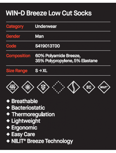Носки WIN-D BREEZE LOW CUT SOCKS